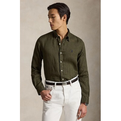 Ralph Lauren риза мъжка от лен Long Sleeve Sport Shirt (710966294)
