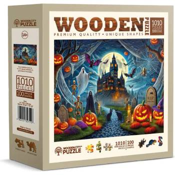 Wooden City - Puzzle Halloween Castle wooden - 1 000 piese