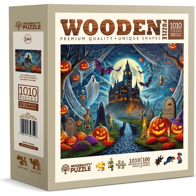 Wooden City - Puzzle Halloween Castle wooden - 1 000 piese
