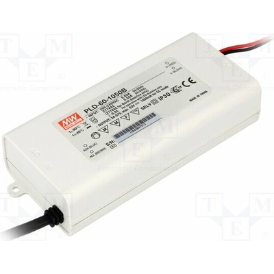 MEAN WELL PLD-60-1050B Napájecí zdroj: spínaný; LED; 59,85W; 34÷57VDC; 1050mA; 180÷295VAC