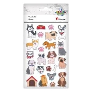 TITANUM Stickers convex dogs 24pcs