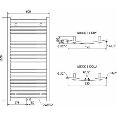 Mexen Ares W102-1200-600-00-20 1200 mm x 600 mm
