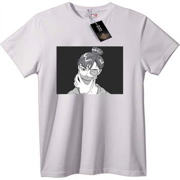 NOONEBRAND Тениска с Аниме Герой - M, White