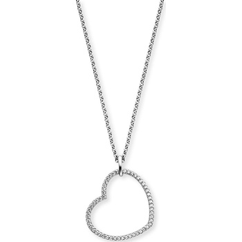 Engelsrufer Pôvabný strieborný náhrdelník srdce so zirkónmi ERN-HEASHIN-ZI