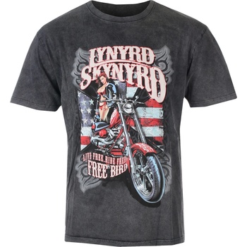 ROCK OFF Мъжка тениска Lynyrd Skynyrd - Ride Free Stone Wash - ROCK OFF - LSSTNW11MC