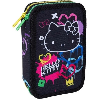 Penál Jumper 2, Hello Kitty Neon Black, plný, PES