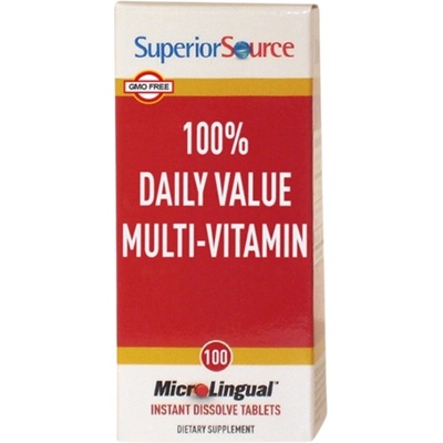 SuperiorSource 100% Daily Value Multi-Vitamin [100 Подезични таблетки ]