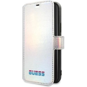 GUESS Кейс-тефтерче Guess Iridescent за Apple iPhone 11 Pro, Сребрист