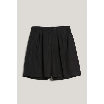 Gant šortky TAILORED LINEN SHORTS BLACK