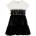 Guess Разкроена комбинирана рокля в черно за момиче Guess