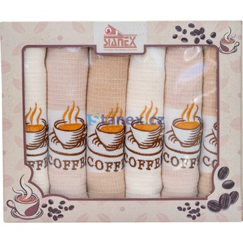 Night In Colours, 6-dielna sada vaflových utierok, 100% bavlna, utierky 50 x 70 cm