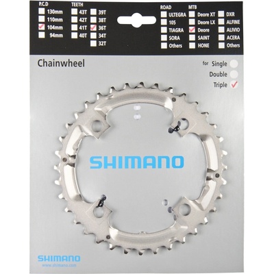 Prevodník Shimano Deore M532 36z Fe strieborný 3x9