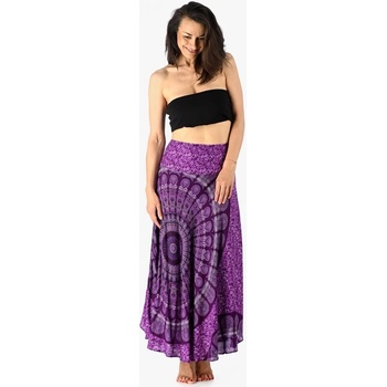 Dlouhá sukně Mandala fialová