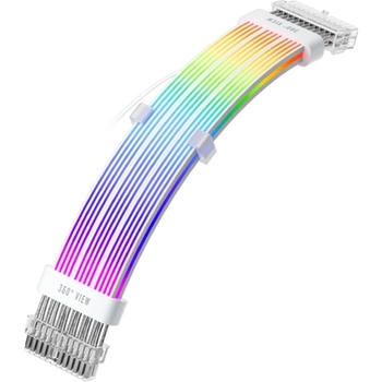 1STPLAYER Extension Modding Cable M/B 24PIN Addressable RGB White (NC24P-WH)