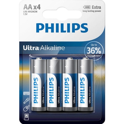 Philips БАТЕРИИ philips ultra aa lr6e4b/10 (8712581550387)