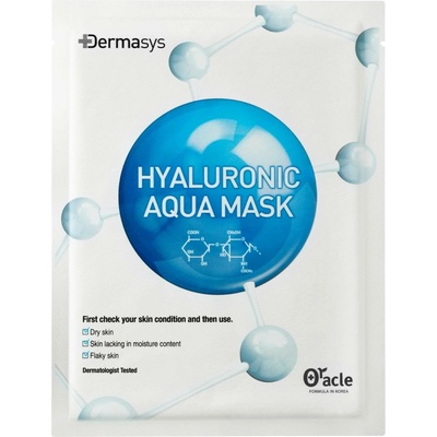 Dr.Oracle DERMASYS Hyaluronic Aqua Mask Hydratační pleťová maska s kyselinou hyaluronovou a aloe vera 1 ks 25 g
