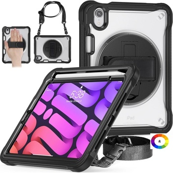Apple iPad mini 6 Heavy Duty Hybrid Tablet Case with Hand Grip & Strap TPU Силиконов Калъф и Протектор