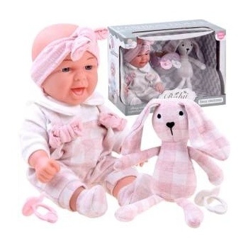 Jokomisiada A charming BOBAS doll with a plush bunny ZA3828