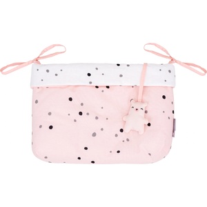 KikkaBoo Кош за памперси с връзки Bear with me Pink (31108060056)