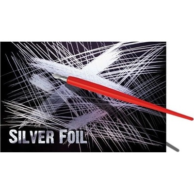 Škrabací folie stříbrná 229 x 152 mm 10 ks – Zboží Dáma