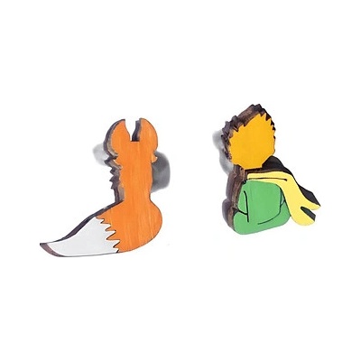 Imago Dřevěné náušnice Malý princ Princ a liška FC71782X