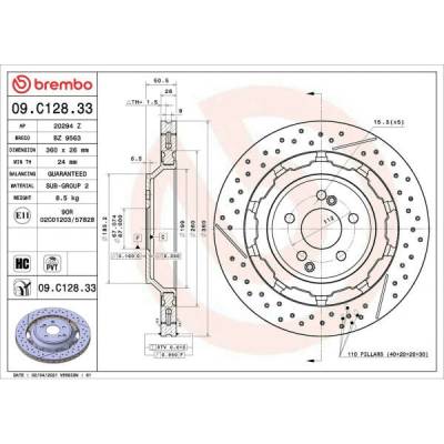 Brzdový kotúč BREMBO 09.C128.33