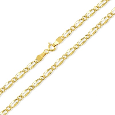 Lillian Vassago Celozlatý řetízek smashed LLV31-GCH089 Žlutá