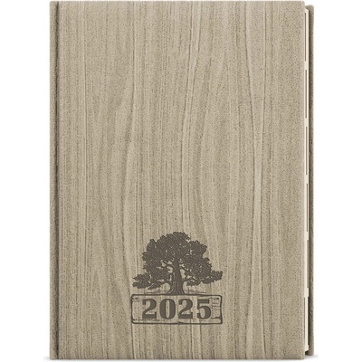 Ctirad Wood A5 denní 2025 světle hnědá