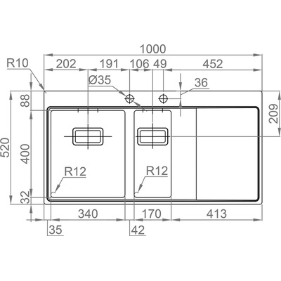 Sinks XERON 1000.1 1,2mm