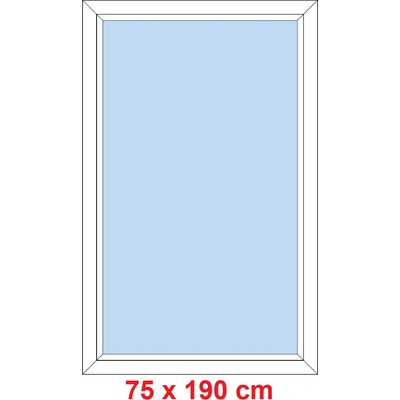 Soft Plastové okno 75x190 cm, FIX neotevíravé, Antracit struktura/bílá