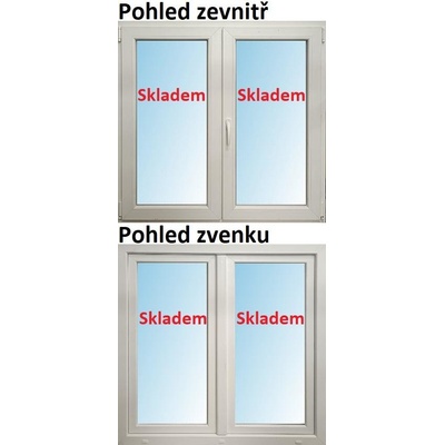 Soft Dvoukřídlé plastové okno 120x150 cm bílé Otevíravé i otevíravé a sklopné bílé