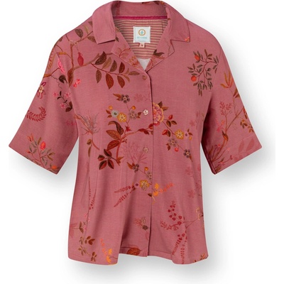 PIP Studio Flora top Bodhi Flower na knoflíky krátký rukáv