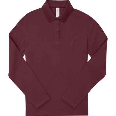 B&C Polokošile B&C My Polo 180 LSL women dlouhý rukáv dámská COT-01W46237000 Burgundová