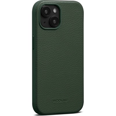 Woolnut kožený iPhone 15 tmavo zelené