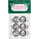 Držák svíček na stromečky strieborný 3,8cm 6ks