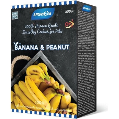 SMOOKIES Premium BANANA banánové sušienky 100% human grade 200 g