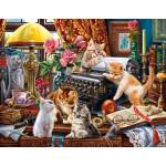 SunsOut - Puzzle Kittens in the Writer's Office XXL - 1 000 piese