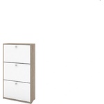 Bogdan Furniture I Шкаф за обувки Мебели Богдан Модел 4042, Сонома тъмна/Бяло