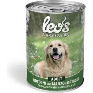 Gemon Monge Leo’s Chunks with Beef and Vegetables Adult - Пълноценна мокра храна за израснали кучета с телешко месо и зеленчуци, 1230 гр