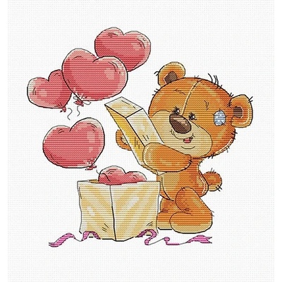 Luca-S Плюшено мече - гоблен със схема b1177