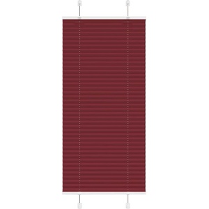 vidaXL Плисирана щора, бордо червена, 60x100 см, ширина на плата 59, 4 см, полиестер (4015220)
