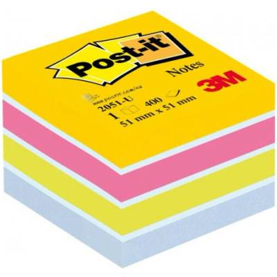 POST-IT Bloček kocka Post-it 51x51 mini mix farieb (MM205130)