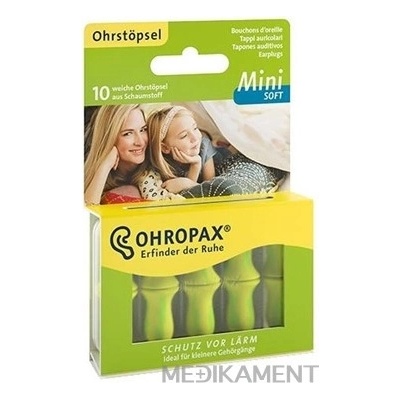 OHROPAX Mini SOFT Ušné vložky v plastovej krabičke 10 ks