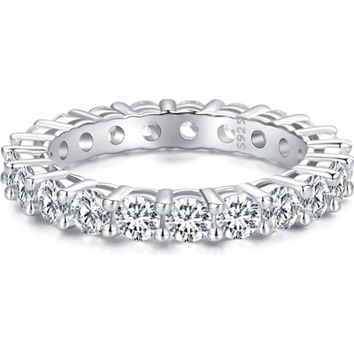 P&J Jewellery Stříbrný moissanitový prsten Aurora SMR2