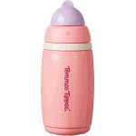 Tommee Tippee Неразливаща се термочаша със сламка Tommee Tippee - Active Straw, 266 ml, 12 m+, Розова (TT.0293)