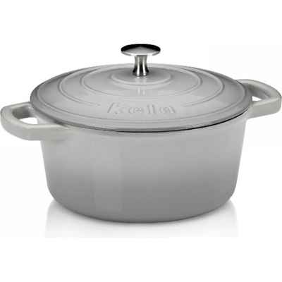 Kela Чугунена тенджера с капак Calido - Ø 21 см. - светло сива (KELA 12605)