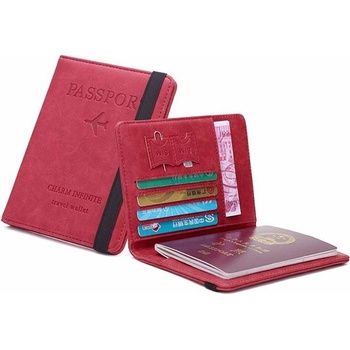 Lifestyle Pouzdro na pas RFID Travel wallet Červená