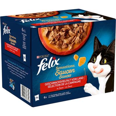 Felix Sensations krůtí, hovězí, jehněčí, kachní 24 x 85 g 120 x 85 g