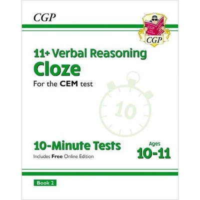 New 11+ CEM 10-Minute Tests: Verbal Reasoning Cloze - Ages 10-11 Book 2 (with Online Edition) (Books CGP)(Paperback / softback)