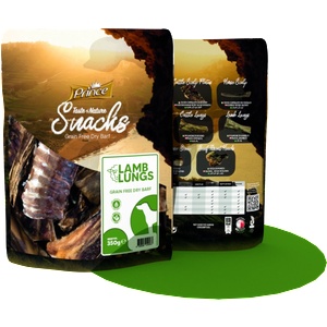 Pet nutrition|Prince Изсушен агнешки дроб BARF без зърно PRINCE PREMIUM NATURAL Lamb Lungs 350g - Лакомства за кучета